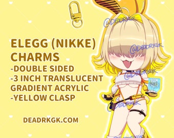 PREORDER - ELEGG Bunny 3" Charms [Double-Sided Gradient Acrylic] - NIKKE Goddess Of Victory