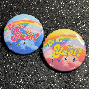 Zowie! It&#39;s YAOI! 1.5&quot; Sequin BUTTONS