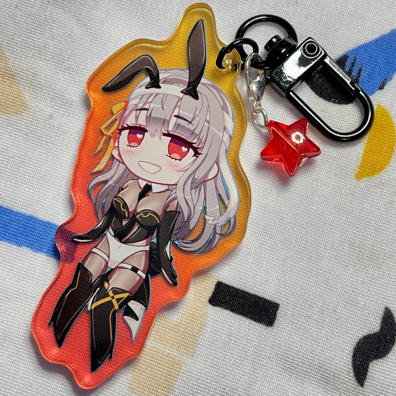 MODERNIA Bunny Costume 3 Charms Double-Sided Gradient Acrylic NIKKE Goddess Of Victory image 5