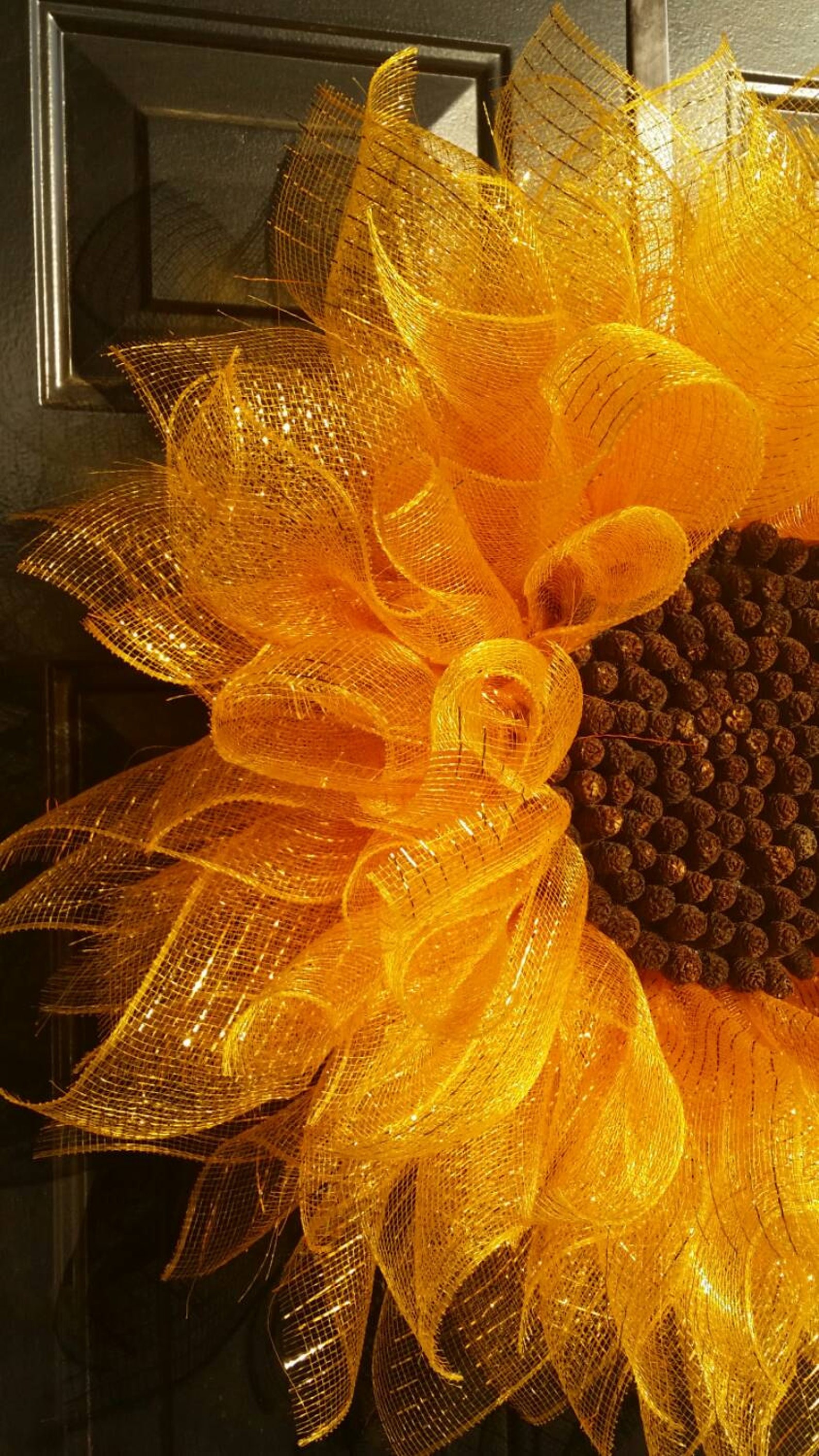 Sunflower Wreath Deco Mesh Sunflower Wreath Summer Wreath Etsy