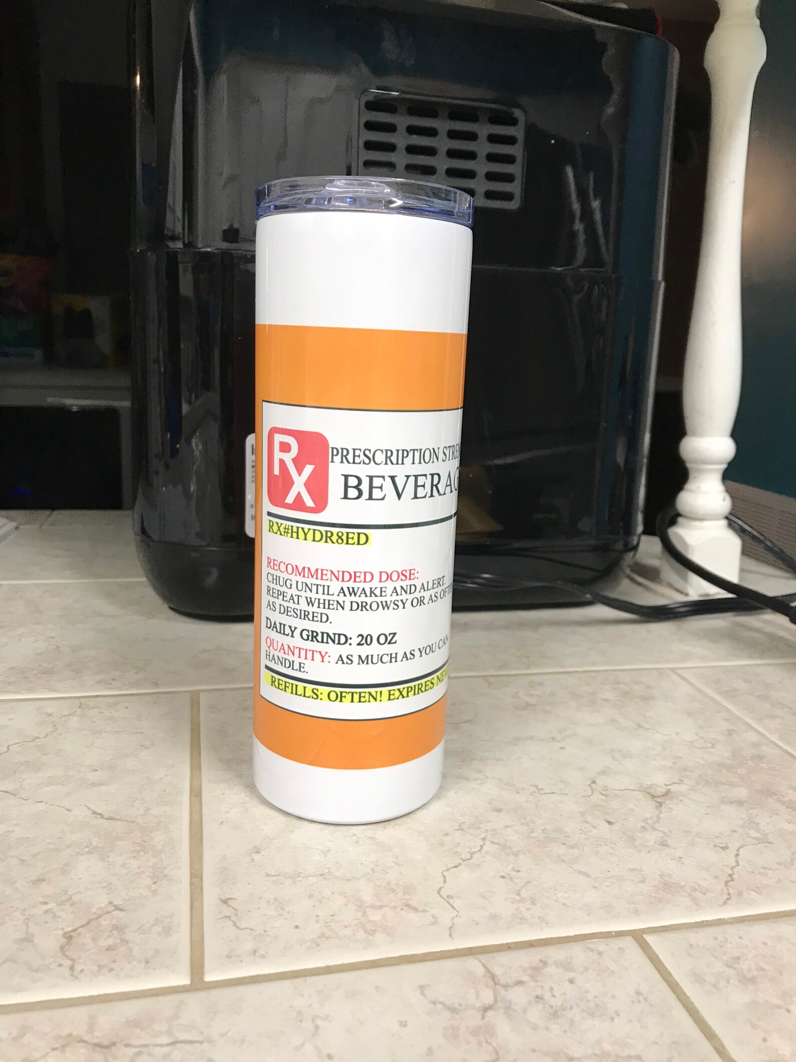 Pill bottle Rx prescription beverage Tumbler stainless steel Etsy