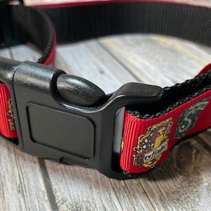 Hondenhalsband met tovenaarslint, 1 inch (verstelbaar rood blauw geel groen grijs witte glitter) afbeelding 2