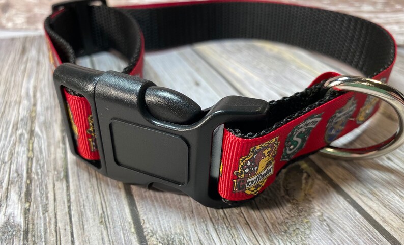 Hondenhalsband met tovenaarslint, 1 inch (verstelbaar rood blauw geel groen grijs witte glitter) afbeelding 2