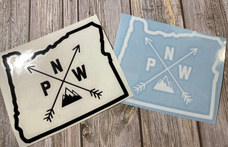 Mountain PNW Decal Pacific Northwest Arrow Sticker Car Phone - Etsy