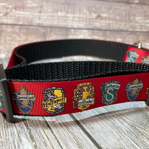 Hondenhalsband met tovenaarslint, 1 inch (verstelbaar rood blauw geel groen grijs witte glitter) afbeelding 3