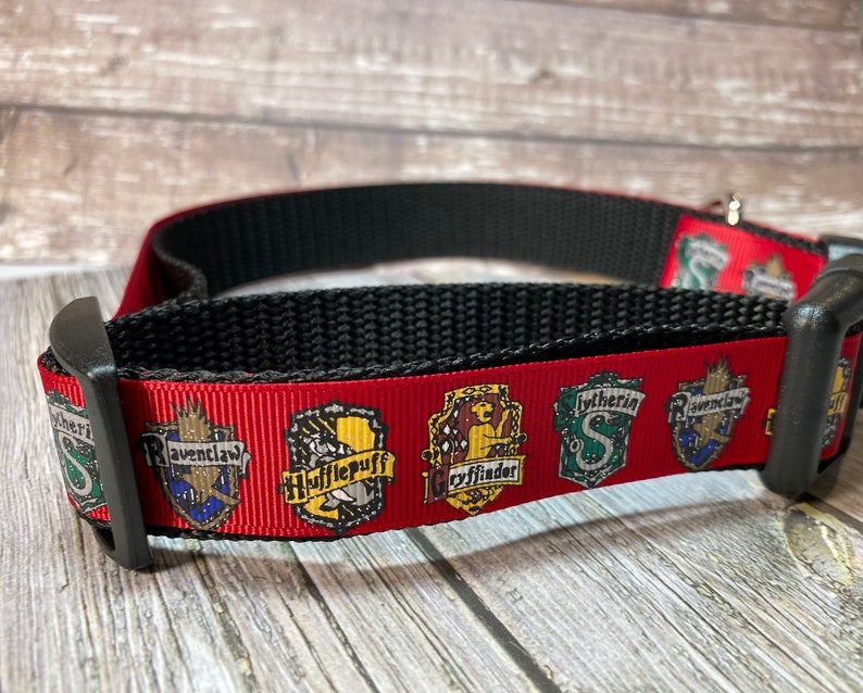 Hondenhalsband met tovenaarslint, 1 inch (verstelbaar rood blauw geel groen grijs witte glitter) afbeelding 3