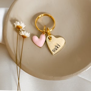 Dog Tag, Pet Id Tag, Personalized Dog Tag, Hand Stamped Dog Tag, Engraved Dog Tag, Cat Tag, MINI HEART