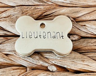 Dog Tag, Pet Id Tag, Personalized Dog Tag, Hand Stamped Dog Tag, Engraved Dog Tag, THE CLASSIC BONE
