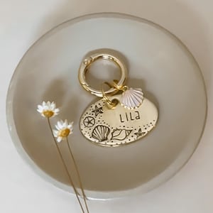 SEASHELL WISHES, Dog Tag, Pet Id Tag, Personalized Dog Tag, Hand Stamped Dog Tag, Engraved Dog Tag
