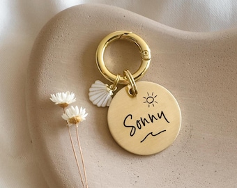 Custom Dog Tag — Laser Engraved Pet ID Tag — Beach Dog Tag — HIGH TIDE