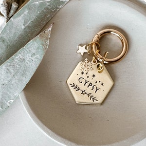 Dog Tag, Pet Id Tag, Personalized Dog Tag, Hand Stamped Dog Tag, Engraved Dog Tag, CHRISTMAS MAGIC