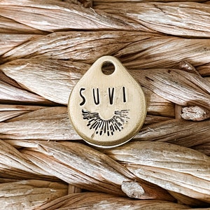 Dog Tag, Pet Id Tag, Personalized Dog Tag, Hand Stamped Dog Tag, Engraved Dog Tag, mini ABOVE THE SUN