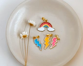 Rainbow Charm, Collar Charm, Charms for dogs, Pet charms, enamel charms, cat charms
