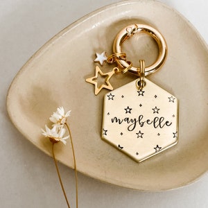 SEEING STARS Dog Tag, Star Dog Tag, Pet Id Tag, Personalized Dog Tag, Hand Stamped Dog Tag, Engraved Dog Tag