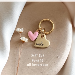 Heart charm, Metal charms, Charms for dogs, Pet charms, enamel charms, Valentine's Day charm 画像 7