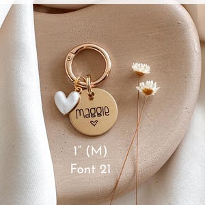 Heart charm, Metal charms, Charms for dogs, Pet charms, enamel charms, Valentine's Day charm 画像 6
