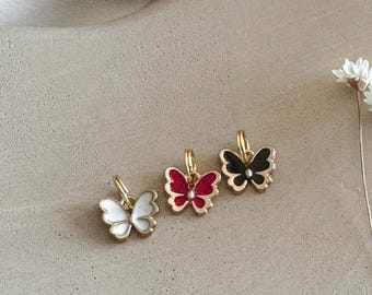 Butterfly charm, Metal charms, Charms for dogs, Pet charms, enamel charms, Spring Charms