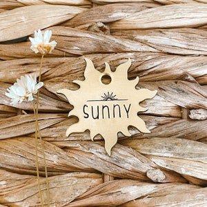 Dog Tag, Pet Id Tag, Personalized Dog Tag, Hand Stamped Dog Tag, Engraved Dog Tag, SUN ON SUN