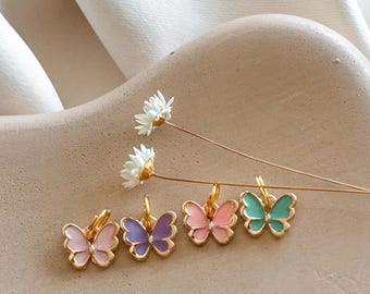 Butterfly charm, Metal charms, Charms for dogs, Pet charms, enamel charms, Spring Charms