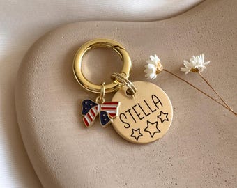 Custom Dog Tag — Laser Engraved Pet ID Tag — Star Dog Tag — LUCKY STARS