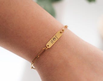 Personalized Dog Mom Bracelet • Custom Name or Initial Bracelet • Minimal Pet Lover Jewelry
