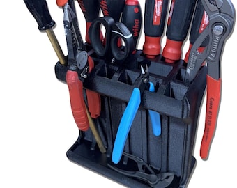 Engineer Pliers Organizer, Tool Holder, Workshop Caddy, Workbench, DIY Storage, Screwdriver Rack, Hobbyist Tool Carrier, Desk Table Storage