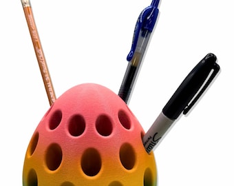 Easter Egg Desk Organizer, Cute Pen Pencil Holder, Office Desk Storage, Utensil Tool Holder, Desktop Organizer, Spring Pastel Rainbow Décor