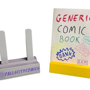 Customized Comic Book Stand, Magazine Display Stand, Book Holder Display, Custom with Logo or Name, Vinyl Record Stand, Vintage Storage Show