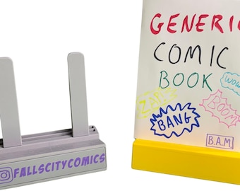 Customized Comic Book Stand, Magazine Display Stand, Book Holder Display, Custom with Logo or Name, Vinyl Record Stand, Vintage Storage Show