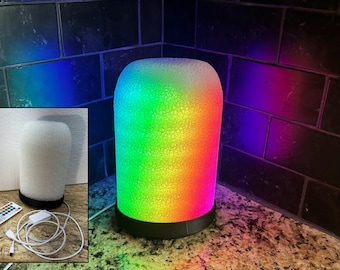 Rainbow Lamp, LED Color Chasing Night Light, 3D Printed Lattice Light, Voronoi, Dimmable, Modern Decorative, USB Powered, Remote Control