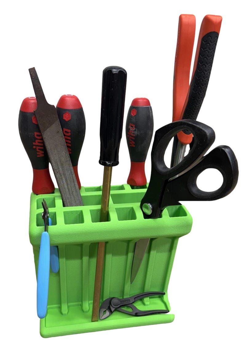 Handy Tool Organizer, Tidy Workshop Tooling Holder, Hobbyist Tool Caddy, Pliers Screwdriver Wrench Rack Combo, Workbench Storage, Engineer image 2