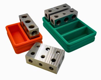 Portaherramientas para 123 bloques, accesorios para caja de herramientas, almacenamiento para banco de trabajo de garaje, portaherramientas CNC, regalo para maquinistas, organizador de taller, herramientas de fresado, maletín de herramientas