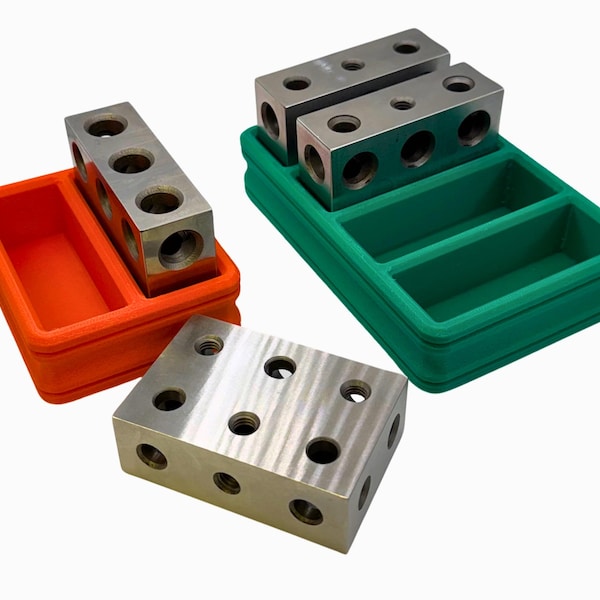123 Blocks Holder, Toolbox Accessories, Garage Workbench Storage, CNC Tool Holder, Machinist Gift, Workshop Organizer, Mill Tools, Tool Case