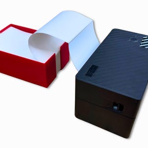 Shipping Thermal Label Holder, Holds 500 4x6&quot; Fanfold Labels, Shipping Station Desk Organizer, Packaging Mailing Sticker Label Tray, Storage