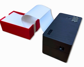 Shipping Thermal Label Holder, Holds 500 4x6" Fanfold Labels, Shipping Station Desk Organizer, Packaging Mailing Sticker Label Tray, Storage