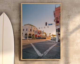 Venice Beach-print | Moderne muurkunst, print surfer vibe, Californië muurkunst, kunst aan de muur Los Angeles, poster cadeau-idee, La Venice