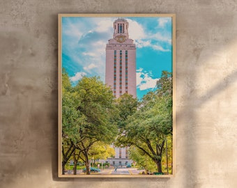 Stampa di Austin / UT Tower, Texas Wall Art, regalo di Austin, Texas, poster dell'Università di Austin, Texas, fotografia