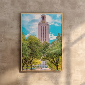 Austin Print / UT Tower, Texas Wall Art, Austin Texas Gift, Universidad de Austin, Cartel de Texas, Fotografía