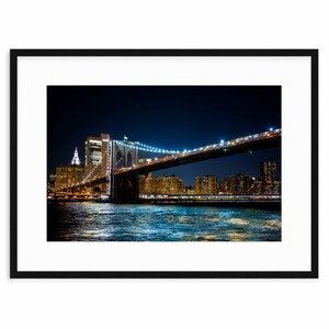 Brooklyn Bridge Print | Skyline Poster, large Wall Art, NYC poster, Brooklyn wall art