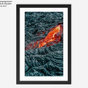 Iceland landscape art print, Iceland nature photo print from Fagradalsfjall. Perfect wall art for your home decor