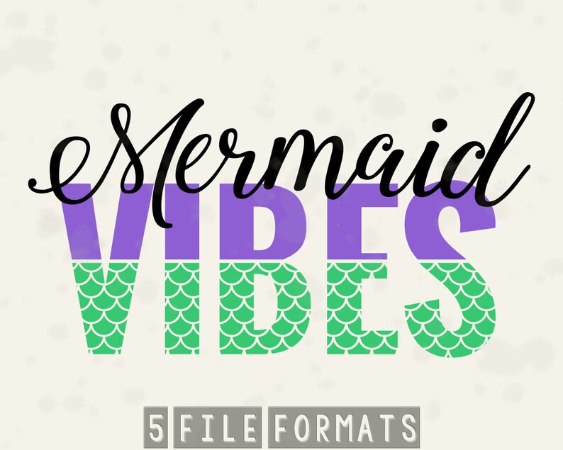 Download SVG Cut File for Cricut Silhouette Mermaid Vibes | Etsy