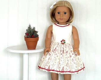18 Inch Doll Dress: Christmas Graphics Dress