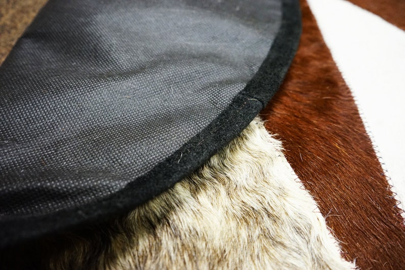 RODEO Texas Star Patch Work Cowhide Rug With Leather Edging Etsy