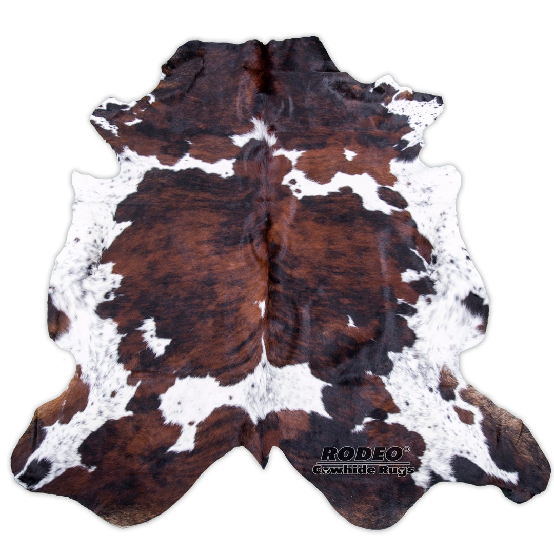Rodeo Rug Rodeo Natural Tricolor Cowhide Rug Size L/XL APPROX 6x7/7x7 FT - Etsy
