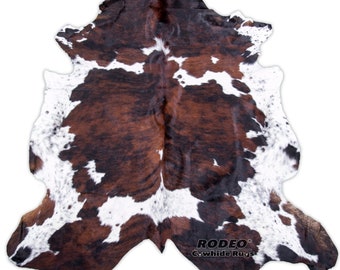 Rodeo naturlig trefärgad kohudmatta Storlek L/XL CA 18x18x18 cm