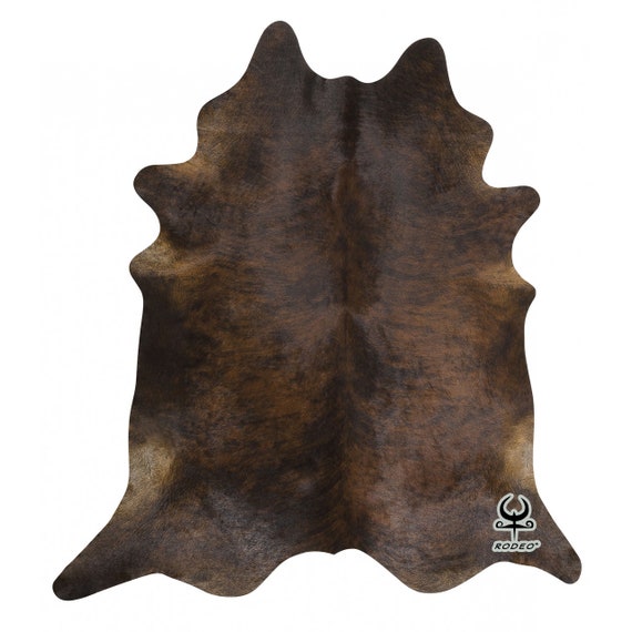 Rodeo Dark Brindle Cowhide Rug Size S/ L/XL APPROX 6X6/6x7/7X8 FT