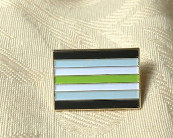 Agender Pride Flag Enamel Lapel Pin