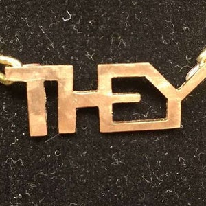 Bronze Pronoun Necklace