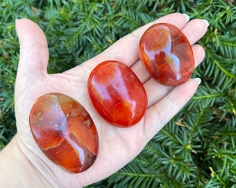 Carnelian Palm Stones || Intuitively Selected Palm Stones