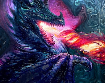 PRINT Arsenic Dragon/ wall art illustration